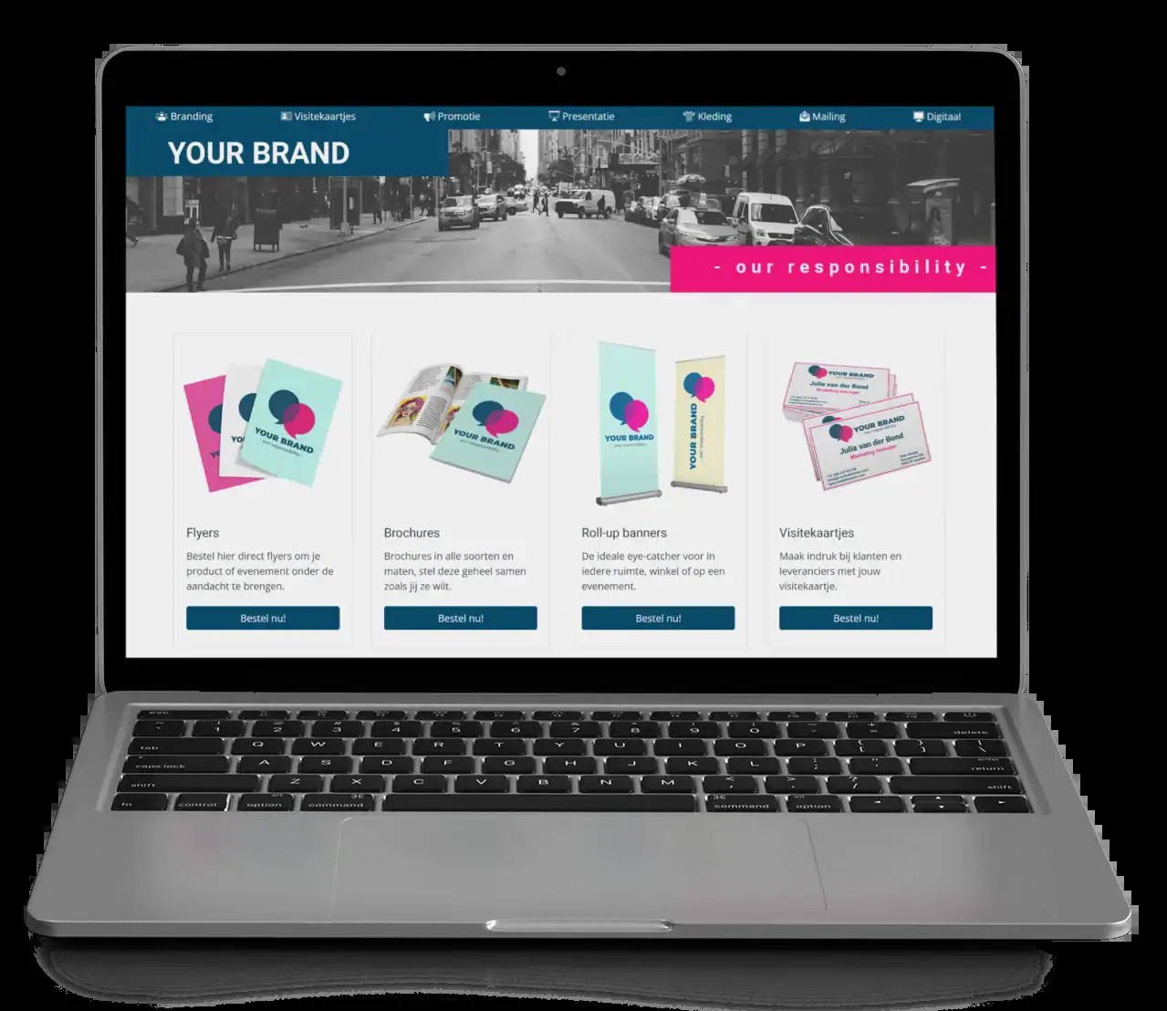 Brandportal: beheren, personaliseren, bestellen